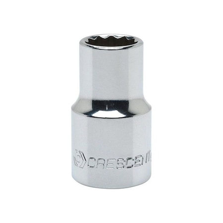 Weller Crescent 22 mm X 1/2 in. drive Metric 12 Point Standard Socket 1 pc CDS82N